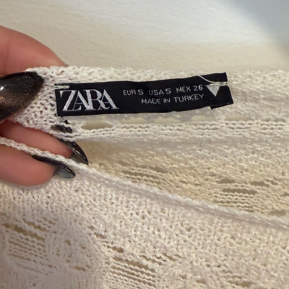 Zara Marching Set: Crochet Knit Top & Shorts Ecru - Picture 7 of 11